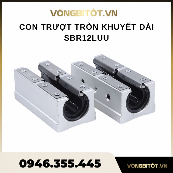 Con trượt tròn dài SBR12LUU (Con trượt tròn Ф12)