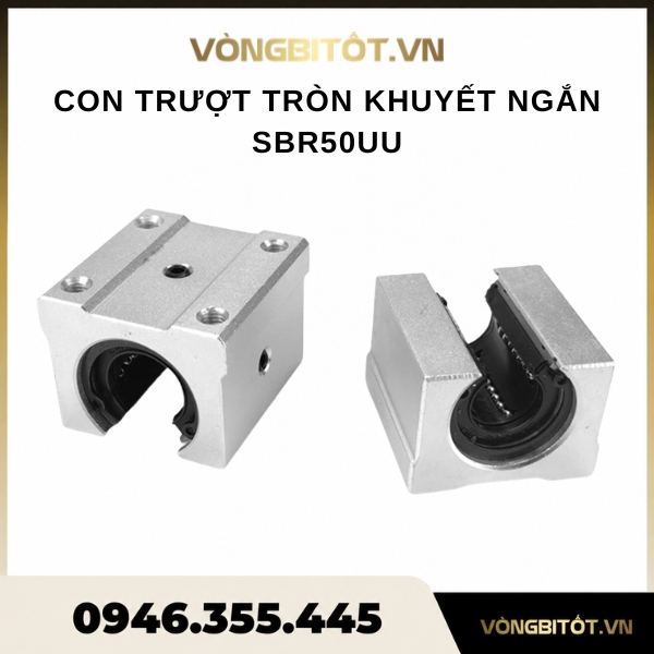 Con trượt tròn khuyết ngắn SBR50UU
