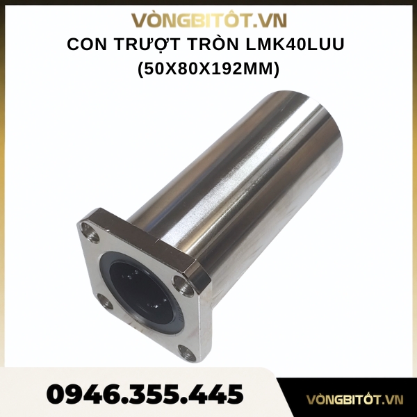 Con trượt tròn LMK50UU, LMK50LUU (Đế vuông phi 50)