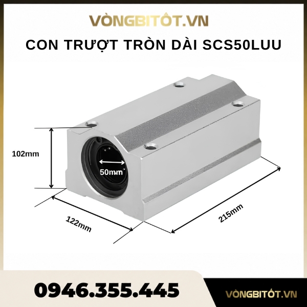 Con trượt tròn dài SCS50LUU (Hộp Kín Ф50)