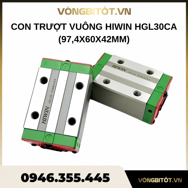 Con trượt vuông HIWIN HGL30CA (97,4x60x42mm)