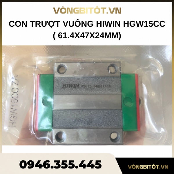 Con trượt vuông HIWIN HGW15CC ( 61.4x47x24mm)
