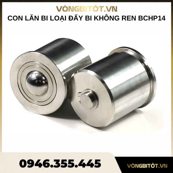 Con lăn bi loại đẩy bi không ren Inox 304 D14 BCHP14