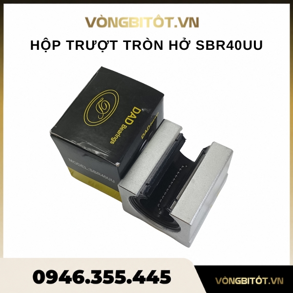 Hộp trượt tròn hở SBR40UU, SBR40LUU
