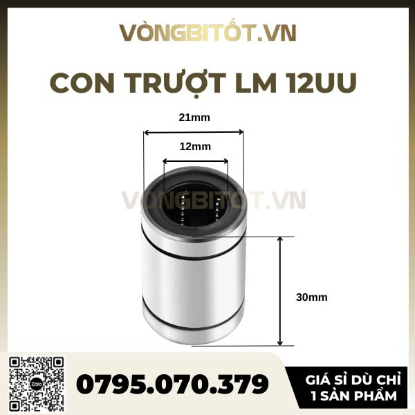 Con Trượt Tròn Ф12 (LM12UU/ LM12LUU)