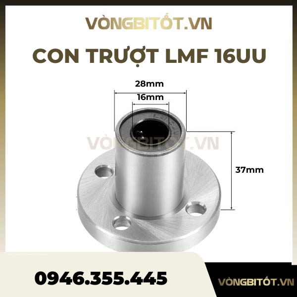 Con Trượt Tròn LMF16 (Đế Tròn Ф16)