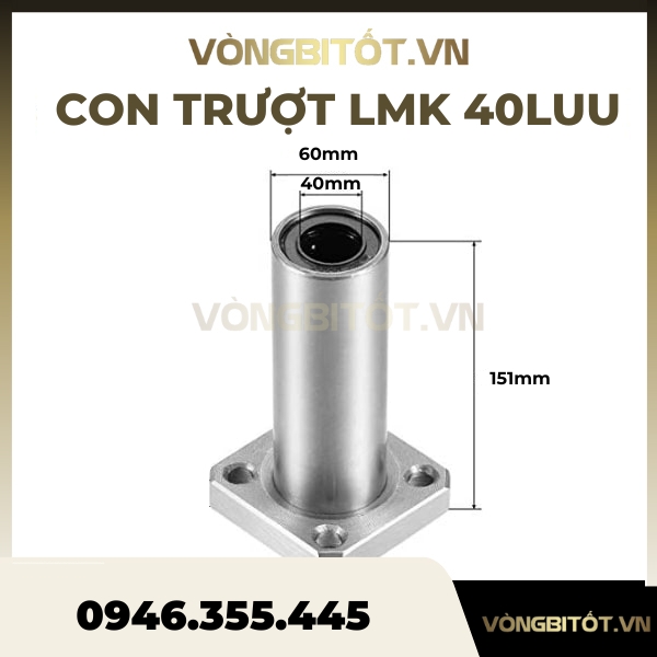 Con Trượt Tròn LMK40 (Đế Vuông Ф40)