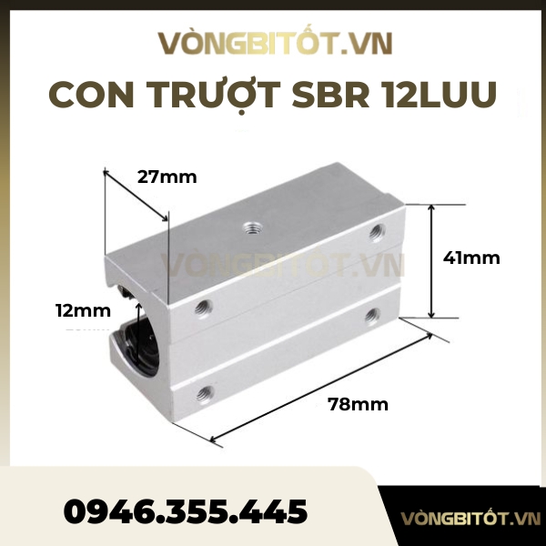 Hộp Trượt Tròn Hở SBR12 (Con Trượt Ф12)