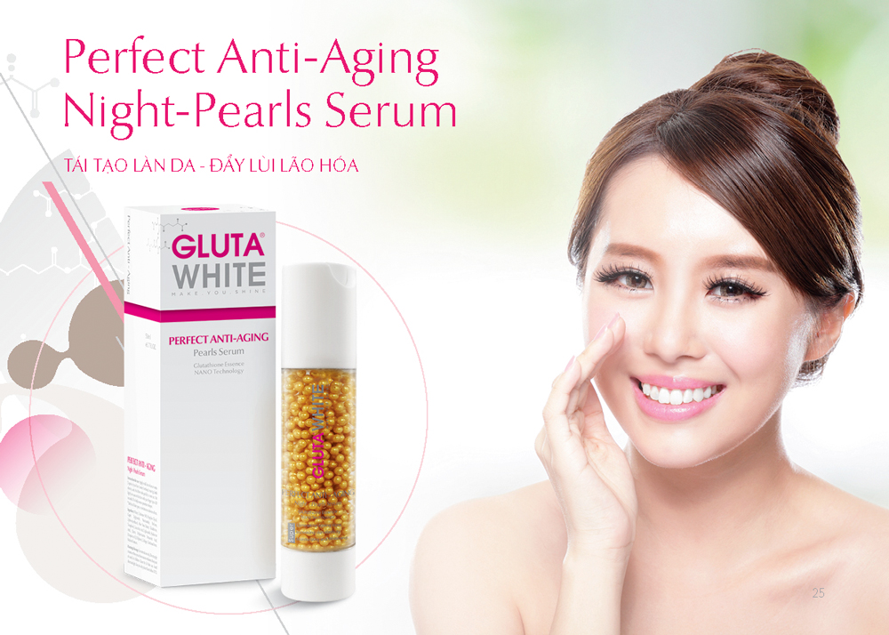 cần bán mỹ phẩm gluta white serum ngọc trai chống lão hóa ban đêm