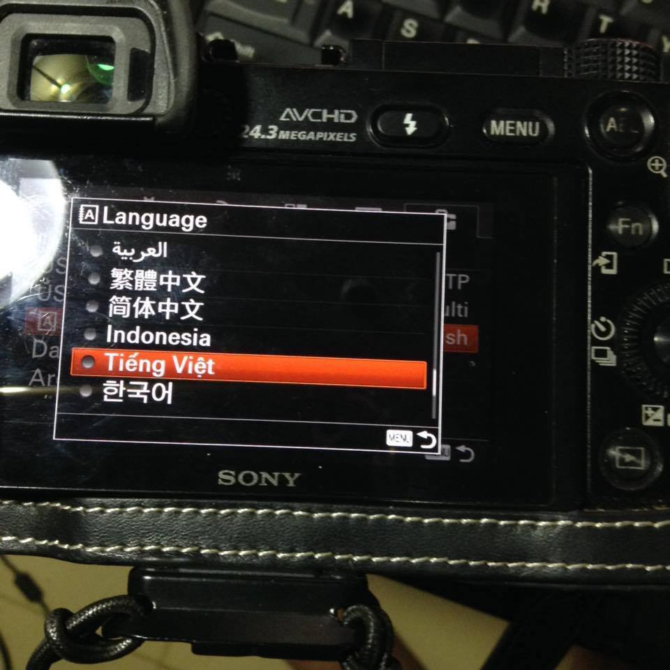 Hướng dẫn cài đặt tiếng Việt cho máy ảnh Sony Alpha