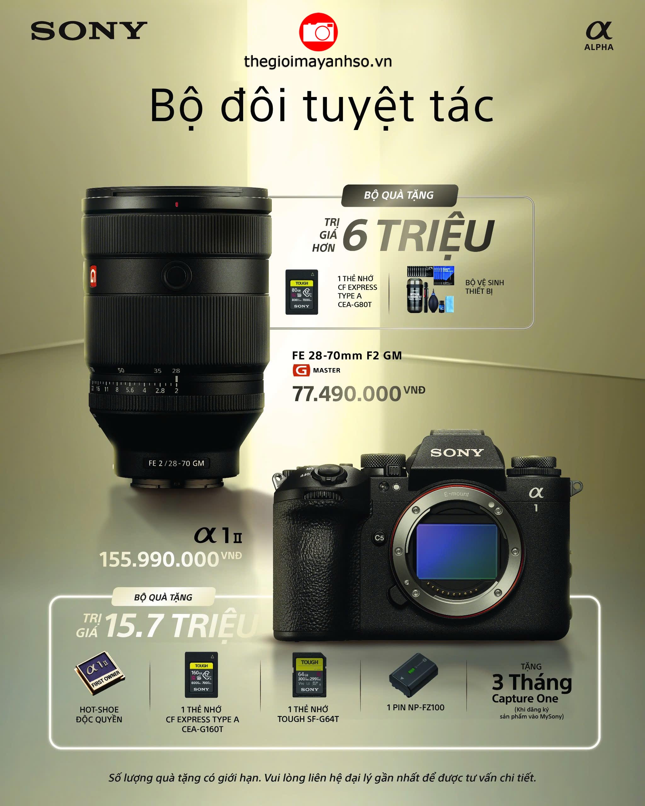 Chiếc máy ảnh flagship mới nhất Sony Alpha 1 Mark II 