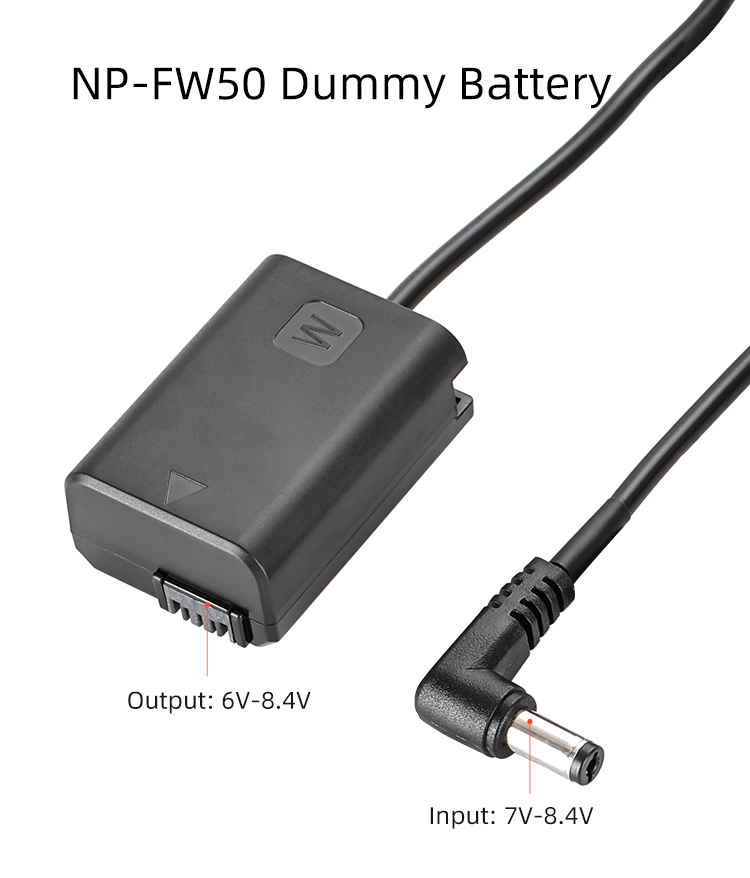 Bộ pin giả KingMa NP-FW50 với Bộ chuyển đổi nguồn điện EU plug Power adapter