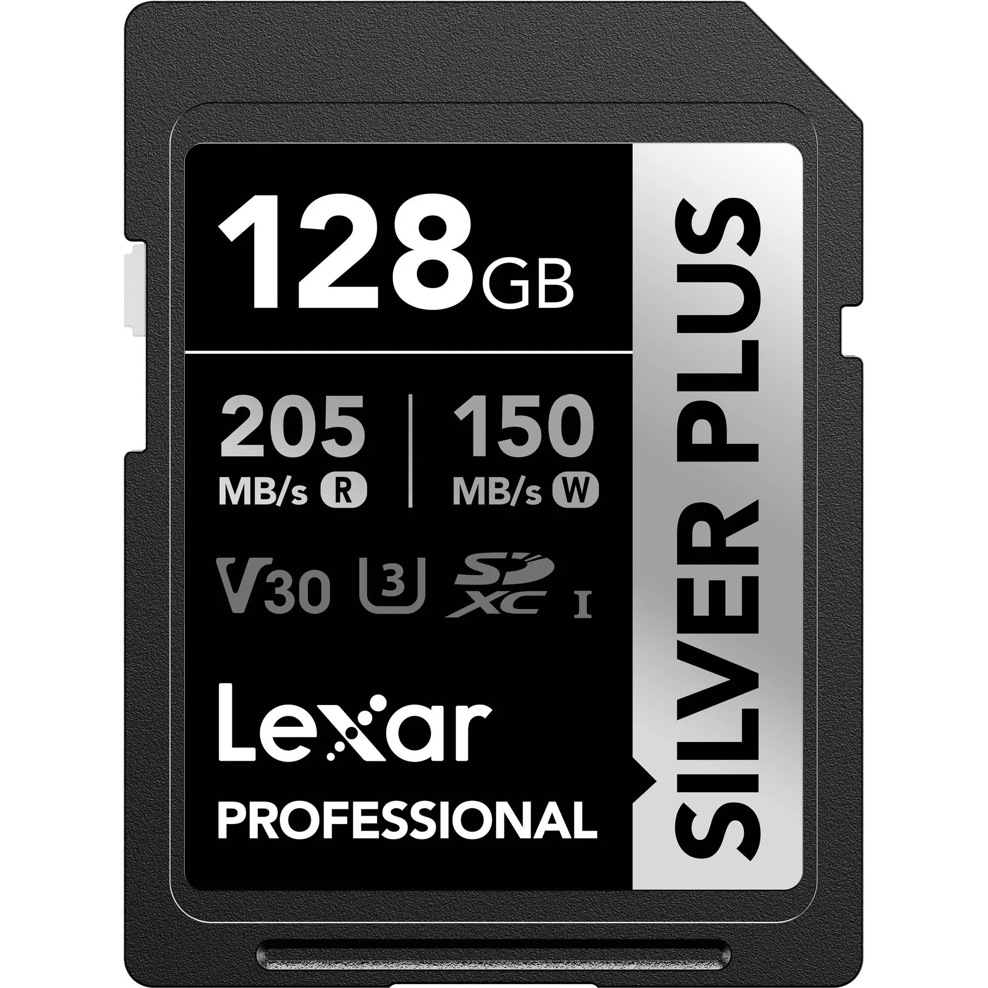 Thẻ nhớ SD Lexar 128GB Professional SILVER PLUS UHS-I V30 205MB/s