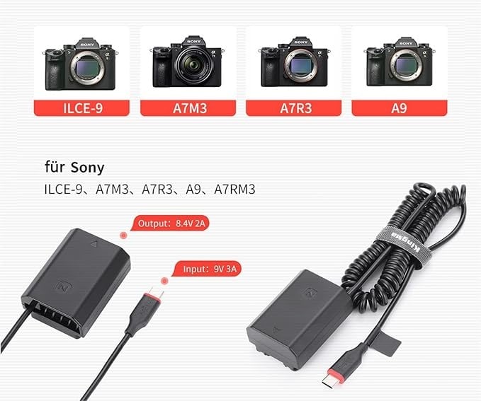 Pin Ảo Kingma Dummy FZ100 USB-C for Sony NP-FZ100