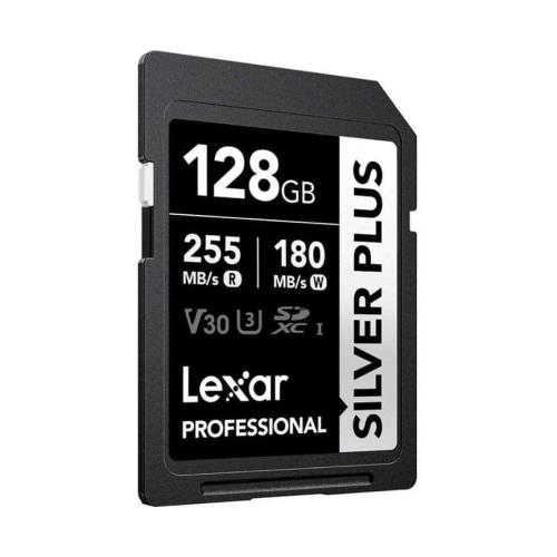 Thẻ nhớ Lexar Professional Silver Plus SDXC UHS-I V30 128GB 255MB/s 180MB/s | Chính Hãng