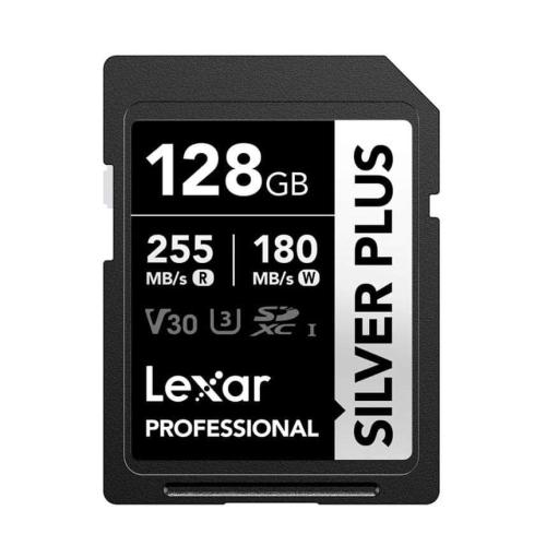 Thẻ nhớ Lexar Professional Silver Plus SDXC UHS-I V30 128GB 255MB/s 180MB/s | Chính Hãng