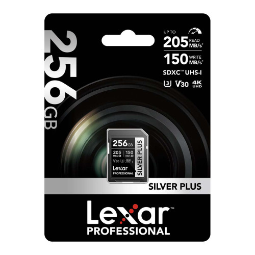 Thẻ Nhớ Lexar SDXC 256GB Silver Plus 205MB/s 150MB/s | Chính Hãng