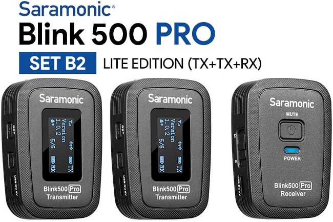 Saramonic Blink 500 Pro B2 (TX+TX+RX) (Chính hãng) - Màu đen