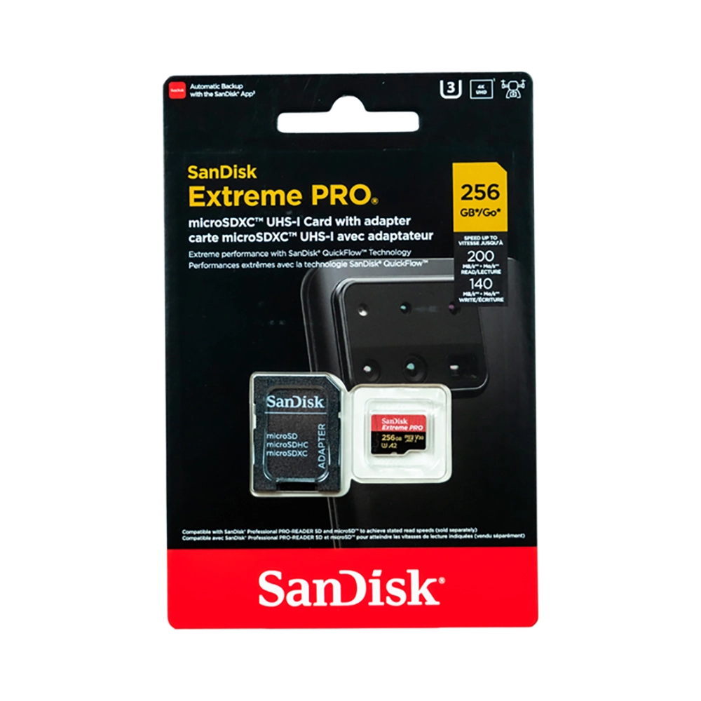 Thẻ nhớ MicroSDXC Sandisk Extreme Pro 32GB 64GB 128GB 256GB V30 U3 UHS-I upto 200MB/s