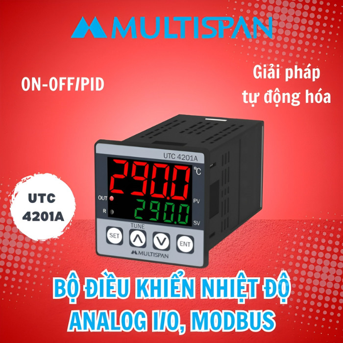 Bộ Điều Khiển Nhiệt Độ Multispan Analog I/O Modbus PTC 4201A