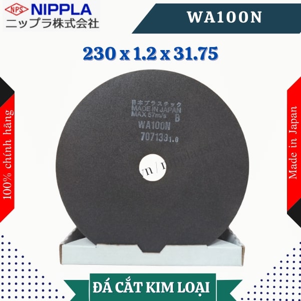 Đĩa cắt Nippla WA100N size 230 x 1.2 x 31.75 (mm)