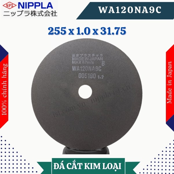 Đá cắt kim loại Nippla WA120NA9C size 255 x 1.0 x 31.75 (mm)