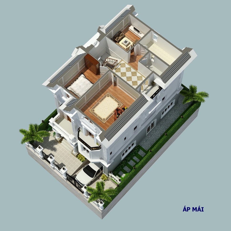 Mẫu 12 (Biệt thự đơn lập)