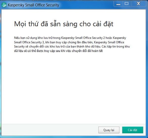 Hướng dẫn cài Kaspersky Small Office Security 5