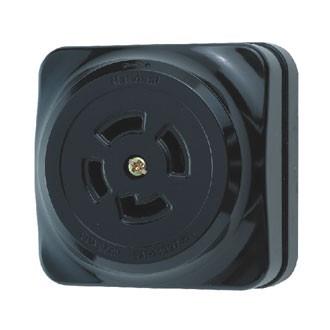 Ổ CẮM LOCKING LOẠI NỔI, MÀU ĐEN WK2320K - Locking surface mounting receptacle Black  - 250V - 20A - 3P .Model WK2320K