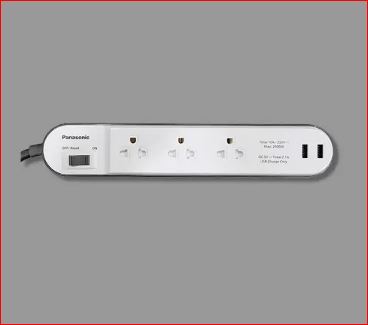 Ổ cắm có dây loại 3 ổ cắm, 2 USB, 1 công tắc - WCHG243322W-VN