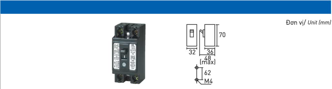 Cầu dao chống dòng rò ELB 2P2E - BJS3032S1V