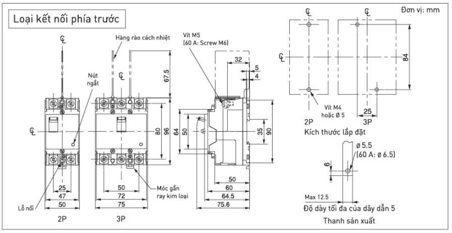 Cầu dao chống giật, quá tải ELCB - BKW21003KY