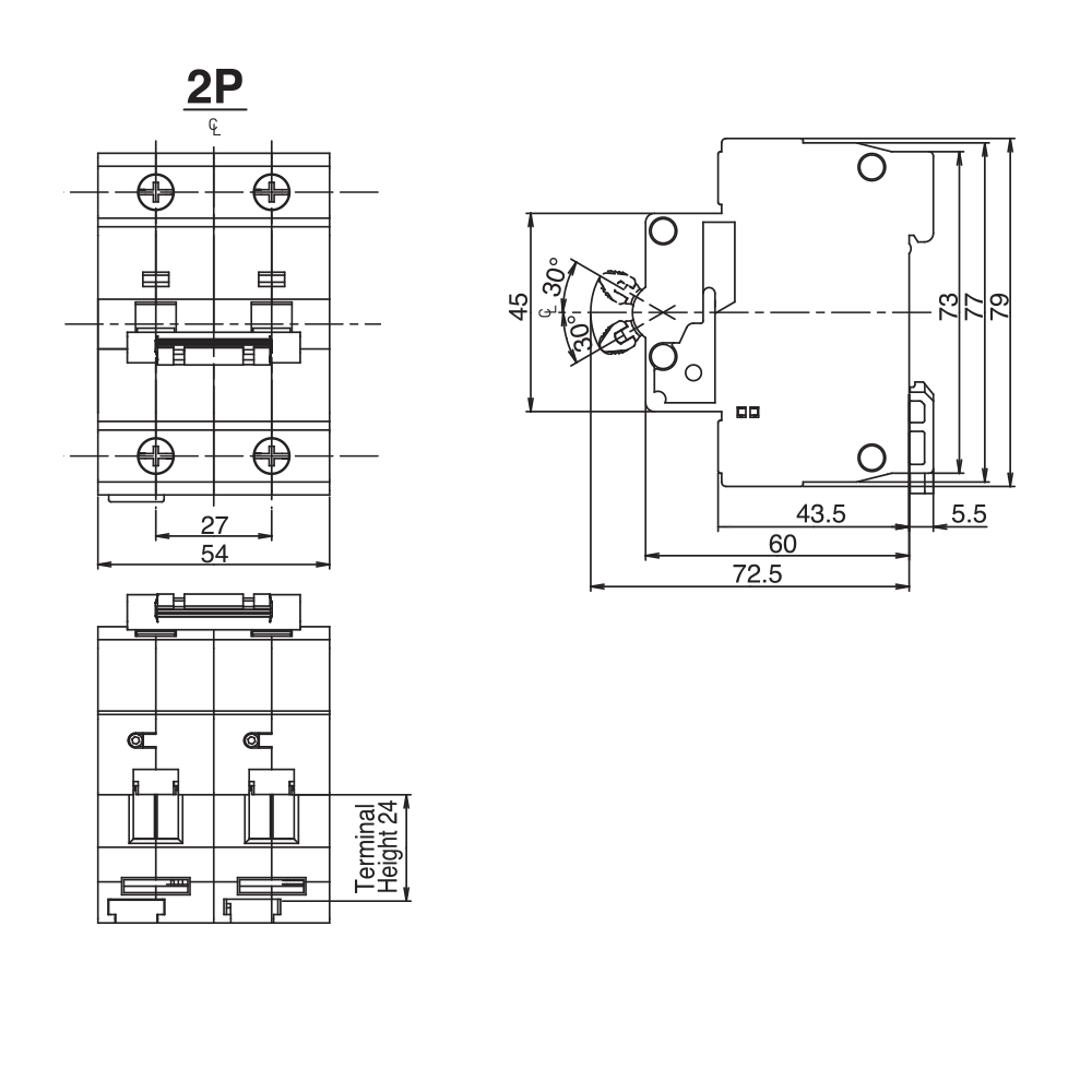 Cầu dao tự động DIN MCB 2P - BBD21002CHV