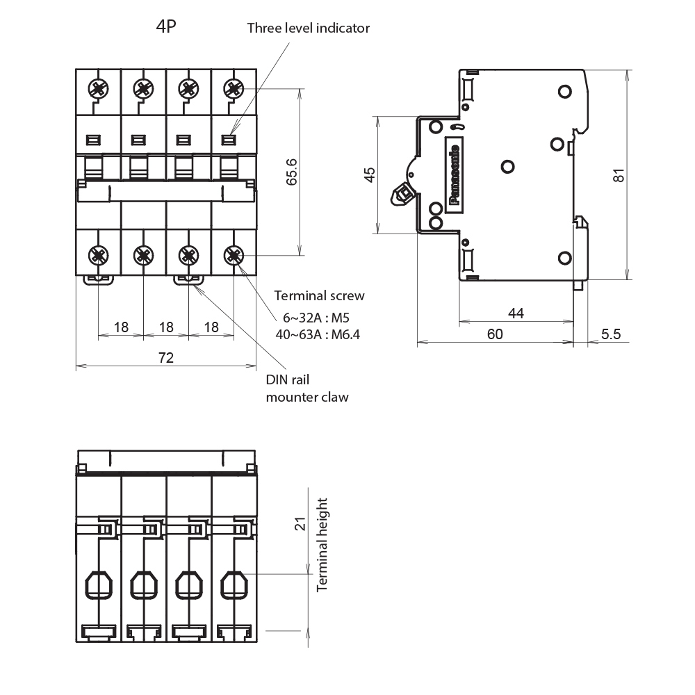 Cầu dao tự động DIN MCB 4P - BBD4164CNV