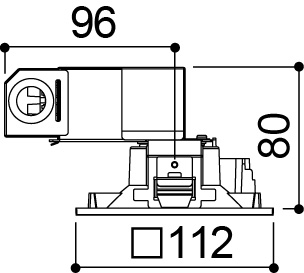 Đèn LED Downlight One-Core vuông Panasonic 5,5W - Ø100mm - HH-LD40507K19/HH-LD20507K19