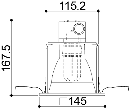 Đèn Downlight lắp đứng Panasonic - Viền bạc, choá bạc - NLP72342/NLP72443