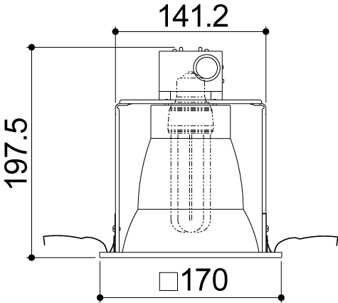 Đèn Downlight lắp đứng Panasonic - Viền bạc, choá bạc - NLP72342/NLP72443