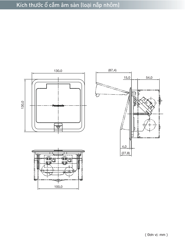 Bộ ổ cắm điện thoại 6P4C và ổ cắm mạng CAT5E (nắp nhôm, IP-44) - DUF2214LTK-1