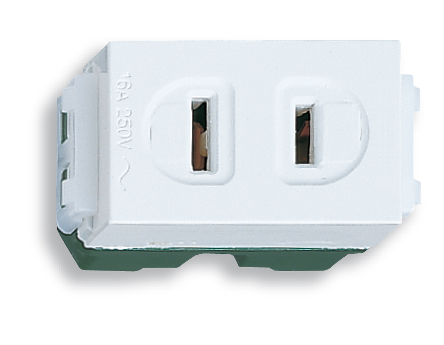 Ổ cắm đơn dùng cho phích cắm dẹp (loại cắm nhanh) - WEG1001SW
