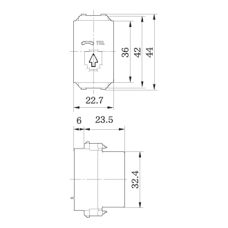 Ổ cắm điện thoại 4 cực (màu xám đen) - WEV2364H