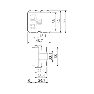 Ổ cắm đơn có dây nối đất và màn che (loại cắm nhanh) - WEV1181SW