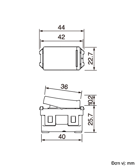 Công tắc đơn có đèn báo khi OFF (loại cắm nhanh) - WEVH5151-51