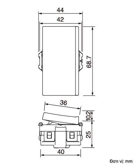 Công tắc đơn loại lớn (bắt vít) - WEG55117SW