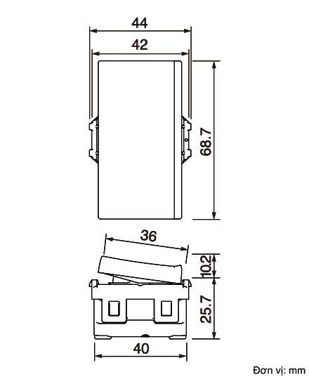 Công tắc đơn loại lớn (cắm nhanh) - WEV5511SW