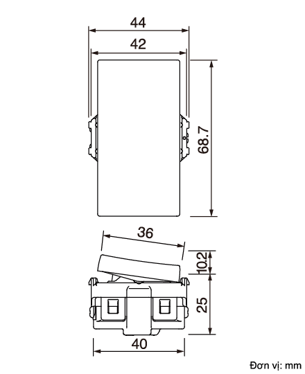 Công tắc 2 chiều loại lớn (bắt vít) - WEV55127SW