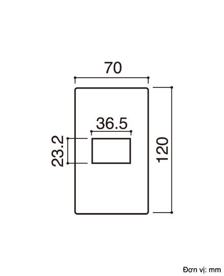 Mặt dùng cho 1 thiết bị - WEV68010W