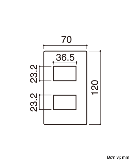 Mặt dùng cho 2 thiết bị - WEG68020SW-SP