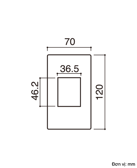 Mặt dùng riêng cho WEV1181 / 2P MCB - WEV680290SW