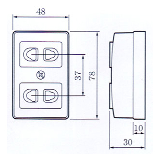 Ổ cắm đôi loại nổi - WKG1092250