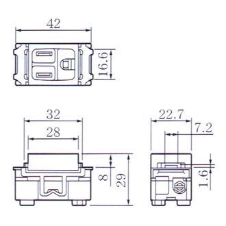 Ổ cắm đơn có dây nối đất (dùng cho phích cắm dẹp) - WN11017W